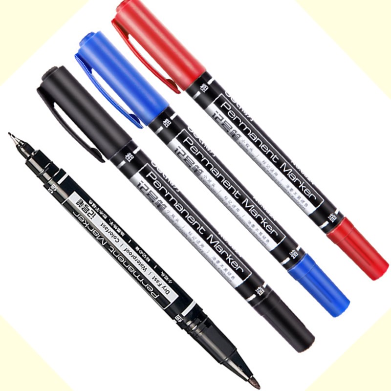 Fabric Marking Pen - Deli-rotulador aceitoso de doble punta, herramienta