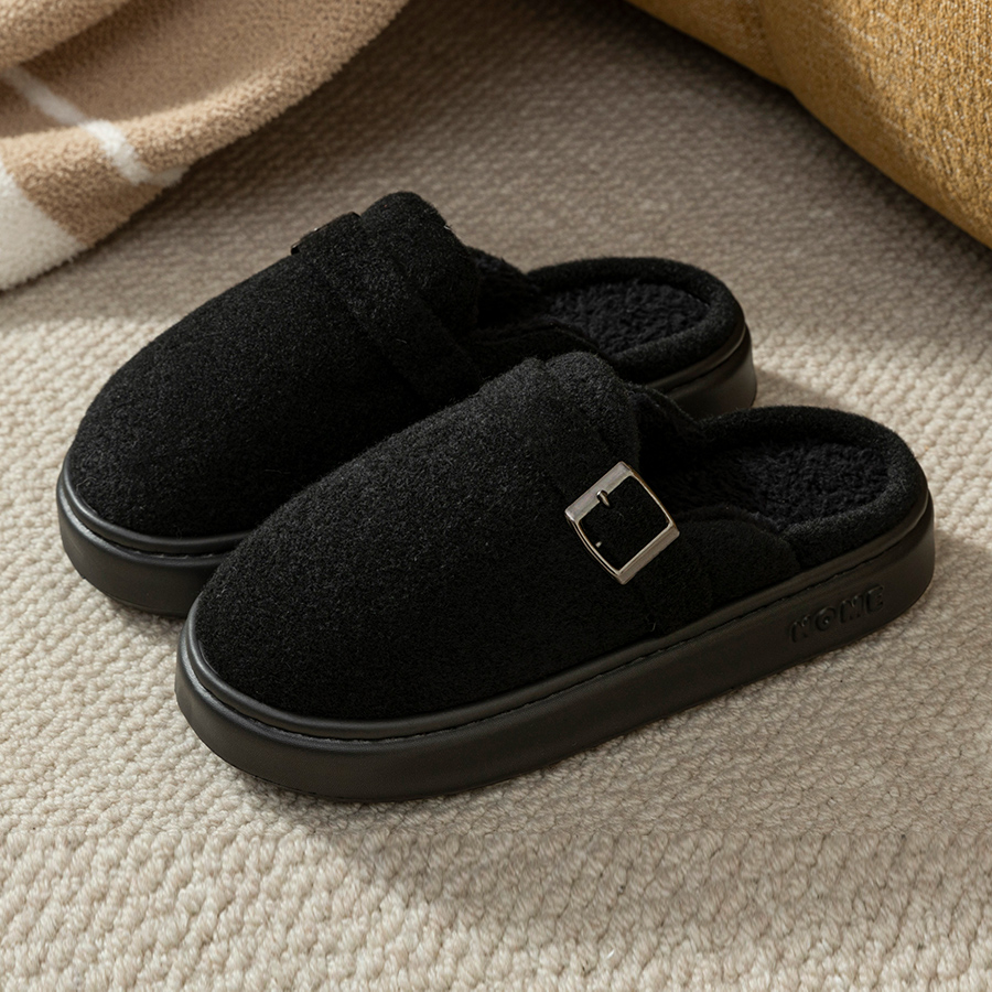 Sewing House - Zapatillas antideslizantes de suela gruesa y