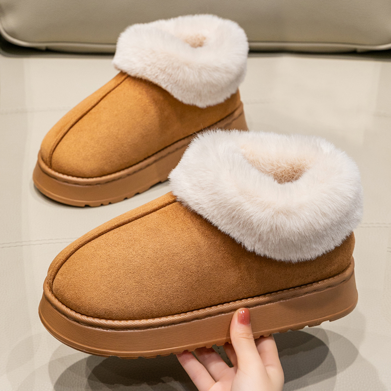 Sewing House - Zapatillas de algodón de otoño e
