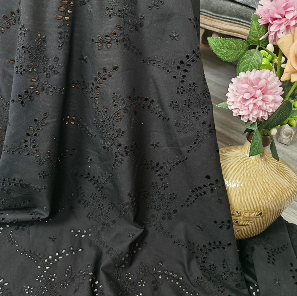 Tela de encaje floral bordado  - Sewing Eyelet Fabric reseña y precio
