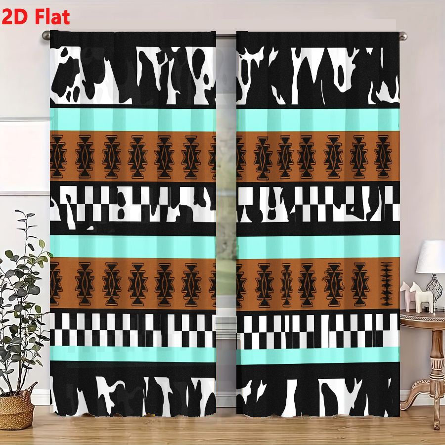 2 Cortinas con Patrón Tribal A - Century Textile & Sewing Supply Avenue C North Saskatoon Sk reseña y precio