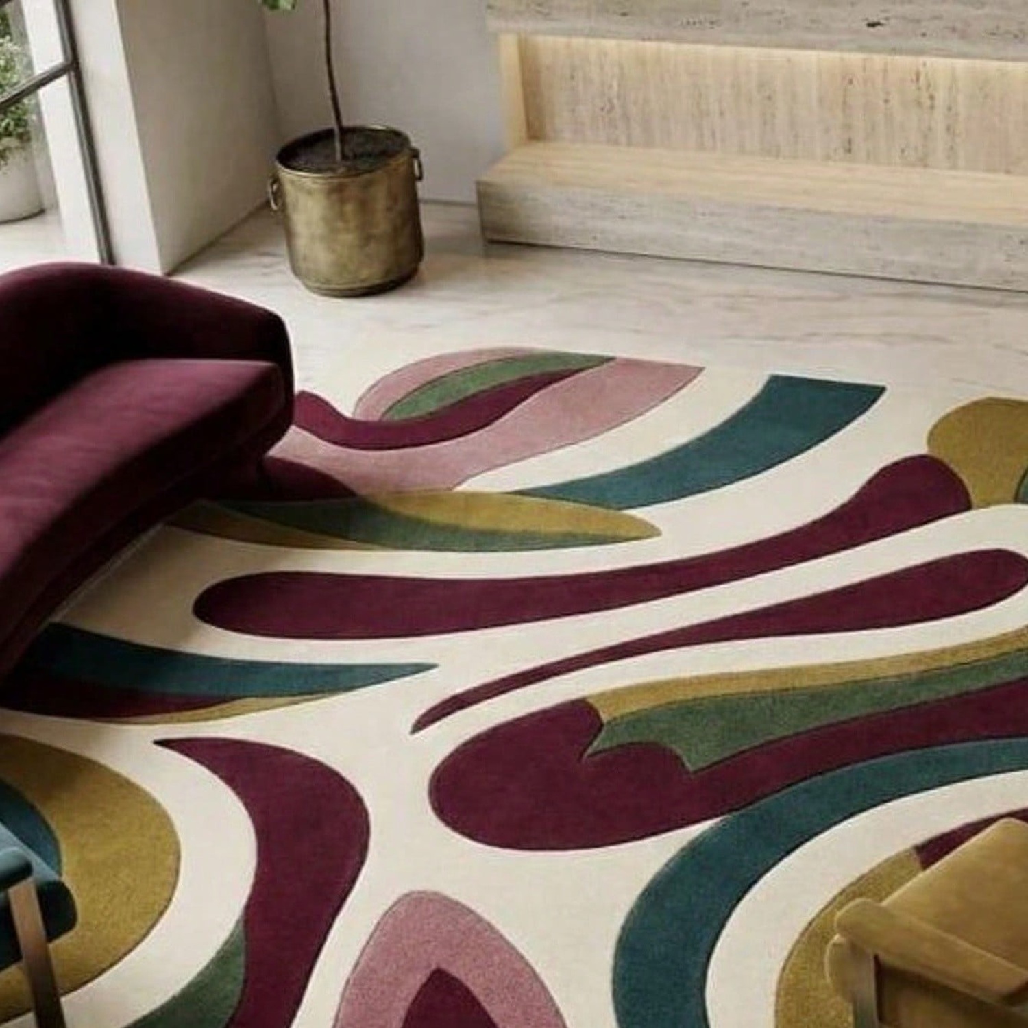 Alfombra con Patrón Abstracto, - Century Textile & Sewing Supply Avenue C North Saskatoon Sk reseña y precio